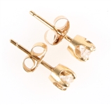 14K YELLOW GOLD .22 CTW ROUND DIAMOND STUD EARRINGS