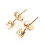 14K YELLOW GOLD .22 CTW ROUND DIAMOND STUD EARRINGS