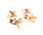 14K YELLOW GOLD .22 CTW ROUND DIAMOND STUD EARRINGS