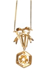 14K YELLOW GOLD CUBIC ZIRCONIA NECKLACE
