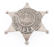 COOK CO. ILLINOIS DEPUTY SHERIFF BADGE NO. 138