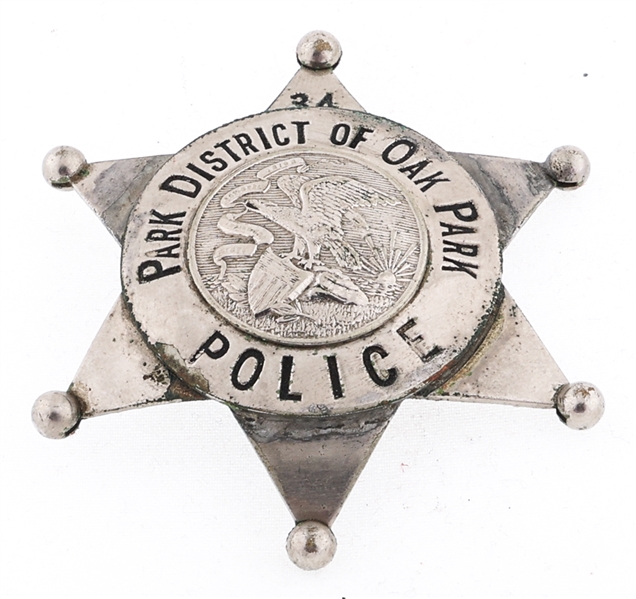 PARK DISTRICT OF OAK PARK ILLINOIS POLICE BADGE NO.34