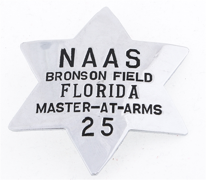 NAAS BRONSON FIELD FLORIDA MASTER-AT-ARMS BADGE NO. 25