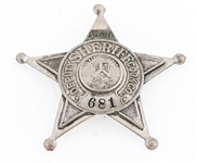 COOK CO. ILLINOIS SPECIAL DEPUTY SHERIFF BADGE NO. 681