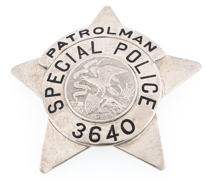 ILLINOIS PATROLMAN SPECIAL POLICE BADGE NO. 3640