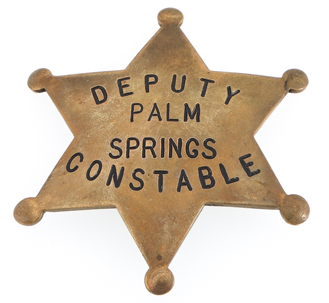 PALM SRINGS CALIFORNIA DEPUTY CONSTABLE STAR BADGE