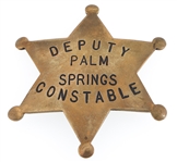 PALM SRINGS CALIFORNIA DEPUTY CONSTABLE STAR BADGE