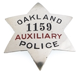 OAKLAND CALIFORNIA AUXILIARY POLICE BADGE NO. 1159