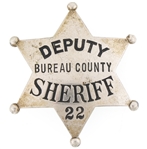 BUREAU COUNTY DEPUTY SHERIFF BADGE NO. 22