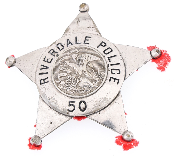 RIVERDALE ILLINOIS POLICE BADGE NO. 50