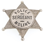 MOLINE ILLINOIS POLICE SERGEANT BADGE 