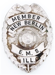 NEW BERLIN ILLINOIS E.M.S. MEMBER BADGE