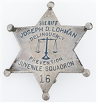 SHERIFF JOSEPH D. LOHMAN JUVENILE SQUADRON BADGE NO. 16