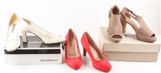 WOMENS HIGH HEEL SHOES - THREE PAIRS