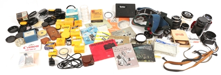 KODAK, VIVITAR CAMERA LENS FILTERS, LENS CAPS & ACCESS.