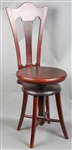 CHARLES PARKER CO. WOODEN HIGH BACK PIANO STOOL 