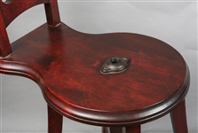 CHARLES PARKER CO. WOODEN HIGH BACK PIANO STOOL 