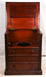 LATE 19TH C. HAND PUMP FLUSHING COMMODE CABINET 