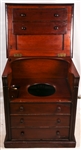 LATE 19TH C. HAND PUMP FLUSHING COMMODE CABINET 