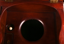 LATE 19TH C. HAND PUMP FLUSHING COMMODE CABINET 