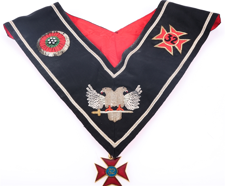 32nd DEGREE SCOTTISH RITE FREEMASON MASONIC COLLAR
