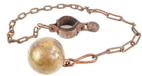 EARLY 20TH C. BALL AND CHAIN