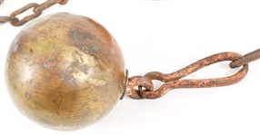 EARLY 20TH C. BALL AND CHAIN