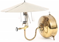 20TH C. BRASS LEACOCK WALLMOUNT OIL LAMP MODEL 105