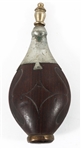 20TH C. CARVED WOODEN POWDER FLASK