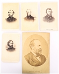 CABINET CARD & CDVS - PRES. GARFIELD & UNION GENERALS