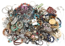 COSTUME JEWELRY EARRINGS, NECKLACES & MORE - 11 LBS