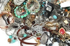 COSTUME JEWELRY EARRINGS, NECKLACES & MORE - 11 LBS