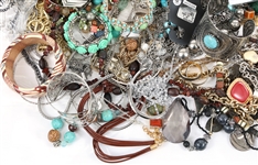 COSTUME JEWELRY EARRINGS, NECKLACES & MORE - 11 LBS
