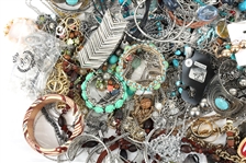 COSTUME JEWELRY EARRINGS, NECKLACES & MORE - 11 LBS