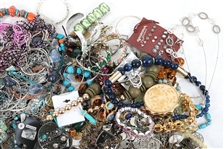 COSTUME JEWELRY EARRINGS, NECKLACES & MORE - 11 LBS