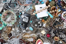 COSTUME JEWELRY EARRINGS, NECKLACES & MORE - 11 LBS