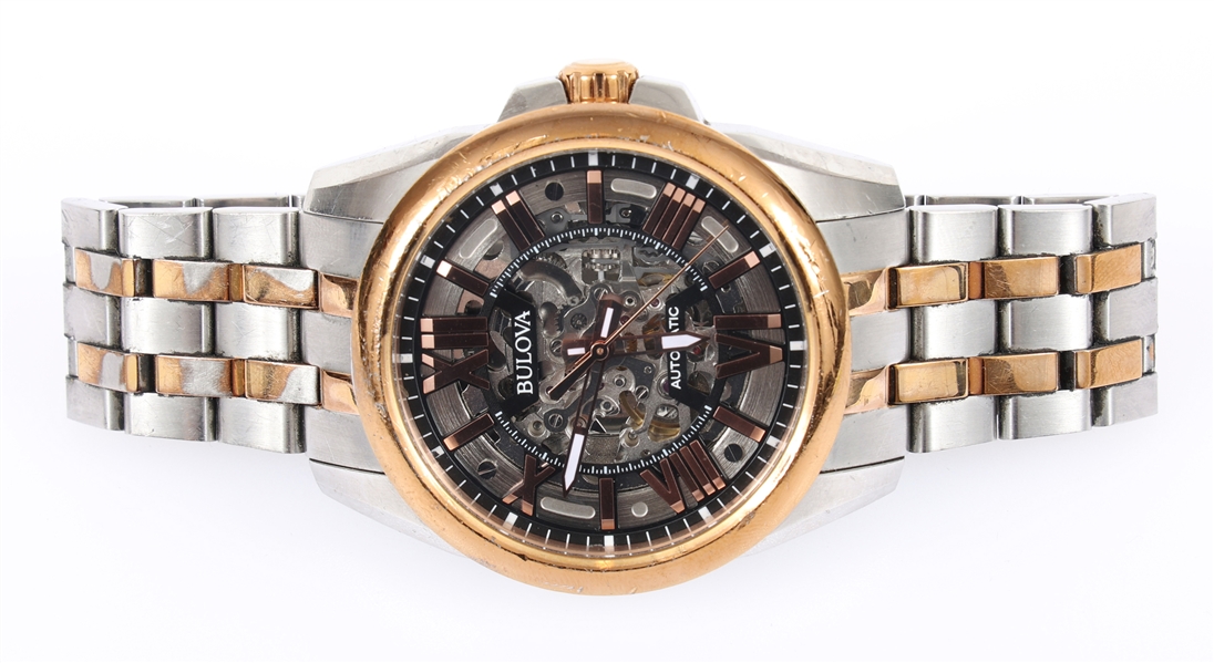 MENS BULOVA TWO-TONE AUTOMATIC WRIST WATCH #98A166