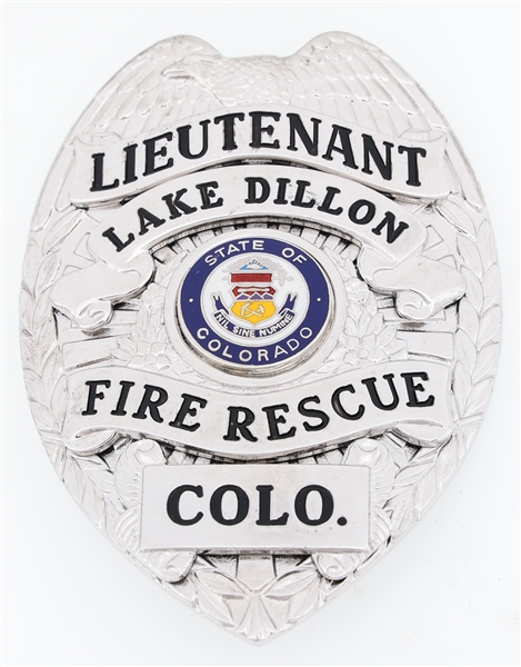 LAKE DILLON COLORADO FIRE RESCUE LIEUTENANT BADGE