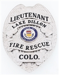 LAKE DILLON COLORADO FIRE RESCUE LIEUTENANT BADGE