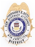 COLORADO 4TH JUDICIAL DISTRICT DEPUTY DA BADGE NAMED