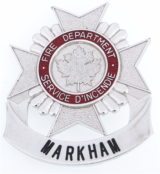 CANADIAN SERVICE DINCENDIE FIRE DEPT BADGE NAMED