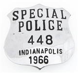 1966 INDIANAPOLIS INDIANA SPECIAL POLICE BADGE NO. 448