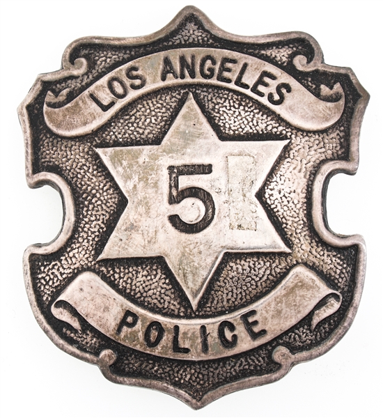 LOS ANGELES CALIFORNIA POLICE BADGE NO. 5