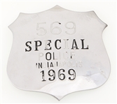 1969 INDIANAPOLIS INDIANA SPECIAL POLICE BADGE NO. 569