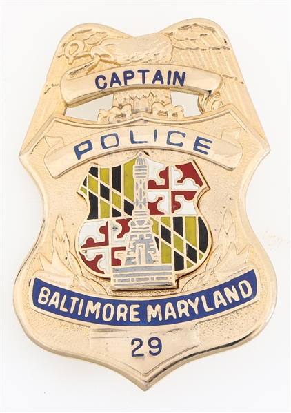 BALTIMORE MARYLAND POLICE CAPTAIN BADGE NO. 29