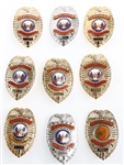 PROFESSIONAL FIREFIGHTER BADGES LOT OF NINE