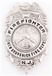 NEW BRUNSWICK NEW JERSEY FIRE DEPT FIREFIGHTER BADGE