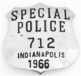 1966 INDIANAPOLIS SPECIAL POLICE BADGE NO. 712