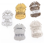 DEPARTMENT OF DEFENSE POLICE BADGES LOT OF FIVE