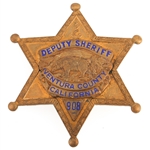 VENTURA COUNTY CA DEPUTY SHERIFF BADGE NO. 908